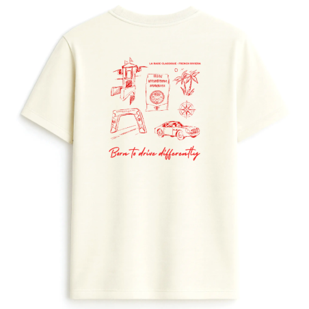 T-shirt Born to drive differently - Beige